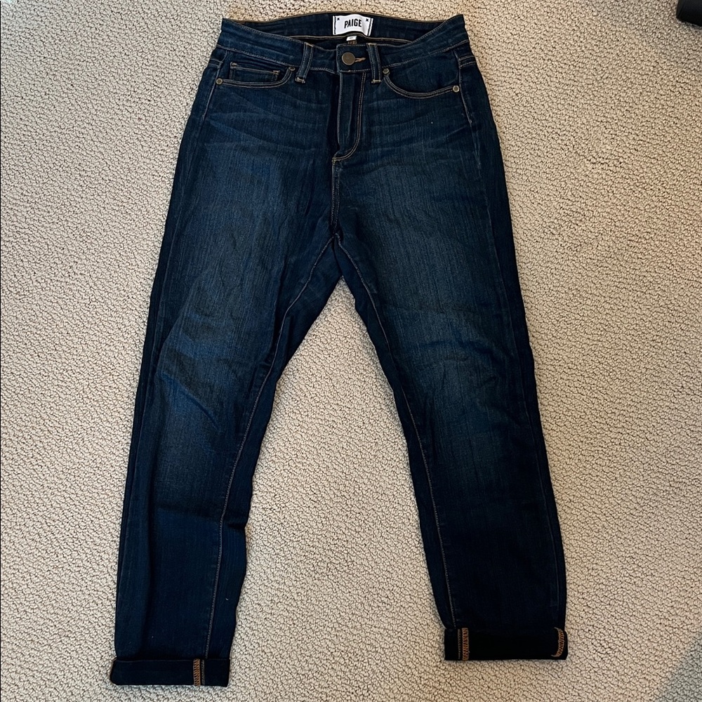 PAIGE Women's Dark Blue Skinny Jeans
